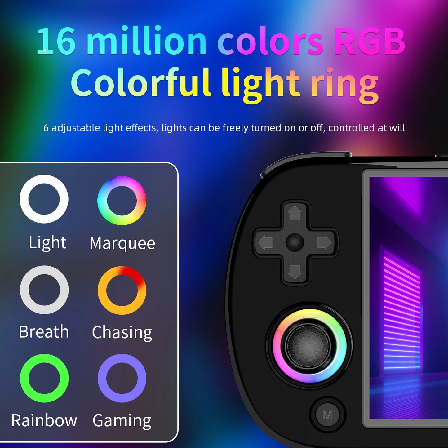 Anbernic RG40XX H Handheld Game Console 4 Inch IPS Screen Linux 64 Bit System Retro Gaming Console with Over 5000 Games and RGB Light