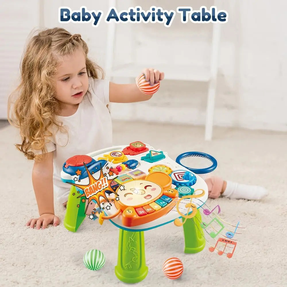 Vatos Baby Walker 5 in 1 Sit to Stand Learning Scooter Balance Bike Push Walker Table Toys with Music for Toddlers and Infants - Sales Savvy Shop