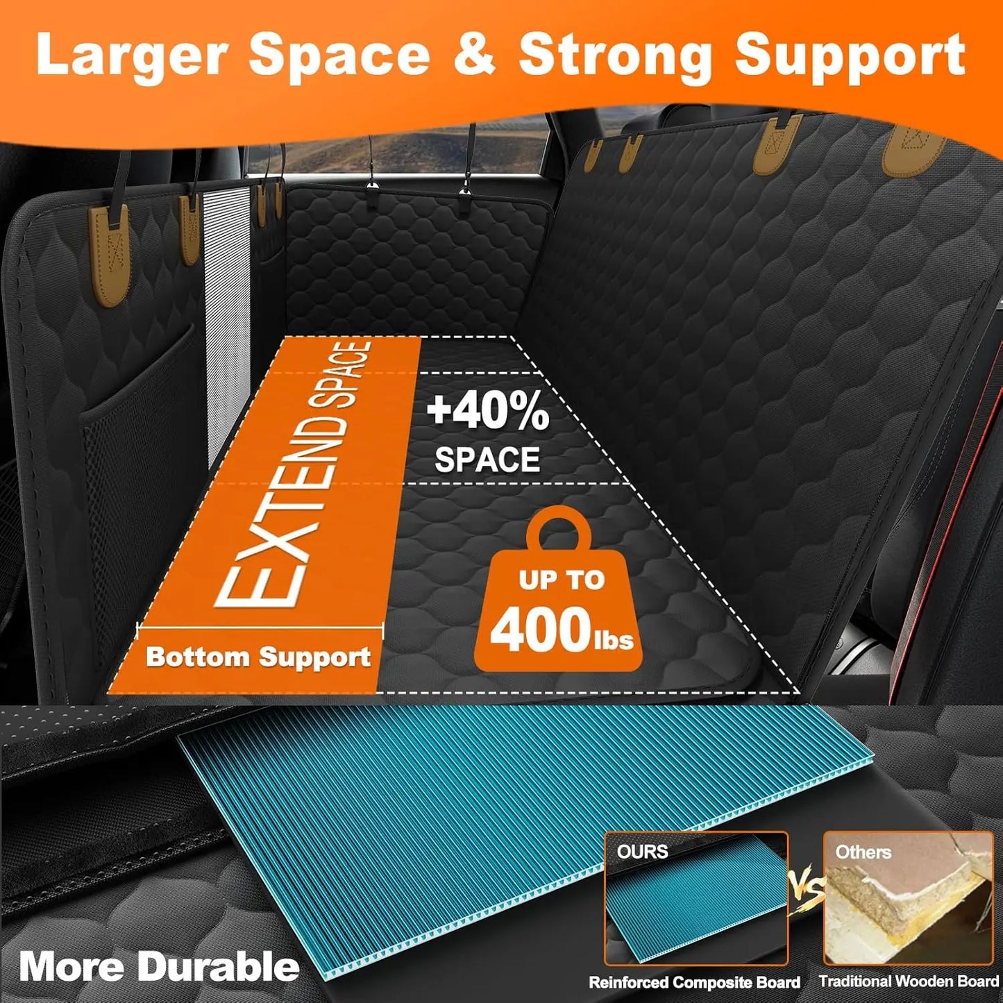 Waterproof Pet Travel Accessories Foldable Dog Car Seat Safety Hammock Trunk Mat Rear Seat Protector - Sales Savvy Shop