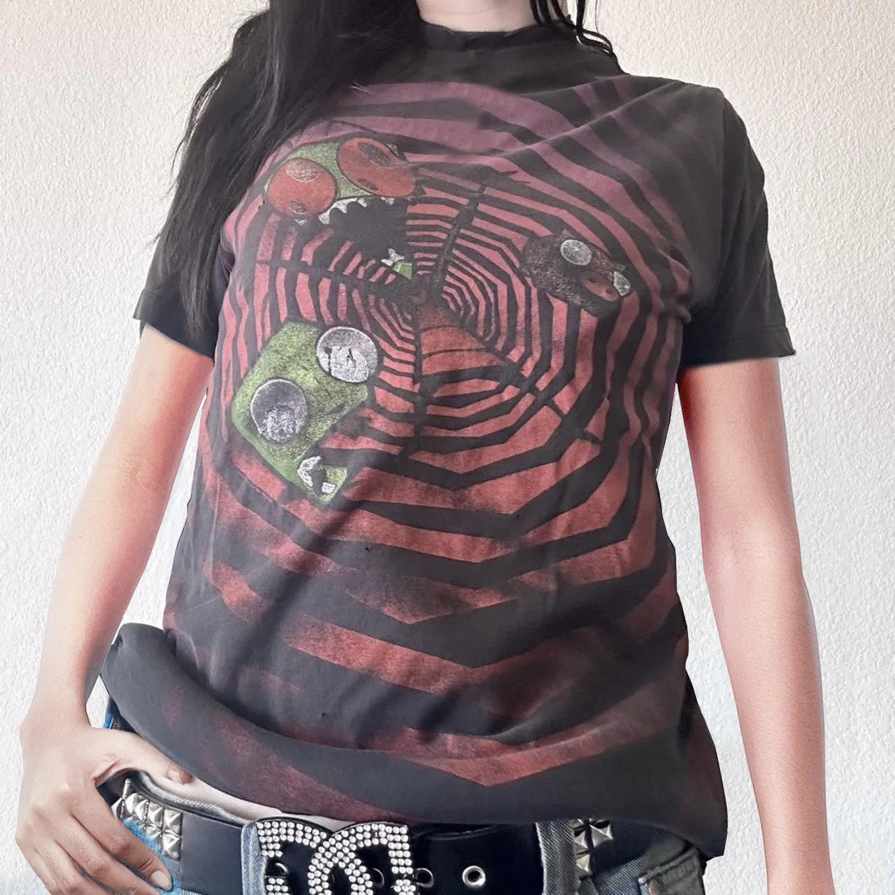 Vintage Graphic Print Short Sleeve Tops for Women Summer Casual Streetwear Aesthetic Grunge Collection - Sales Savvy Shop