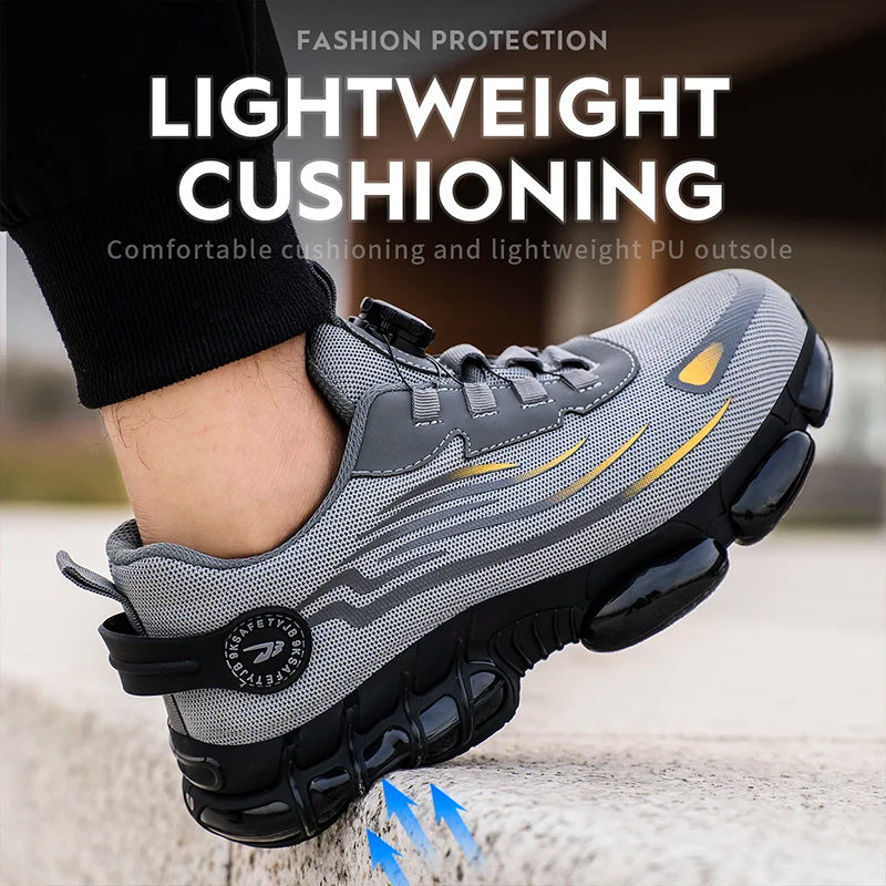 Breathable Lace Free Soft Sole Comfortable Anti Smash Anti Puncture Labour Insurance Shoes - Sales Savvy Shop