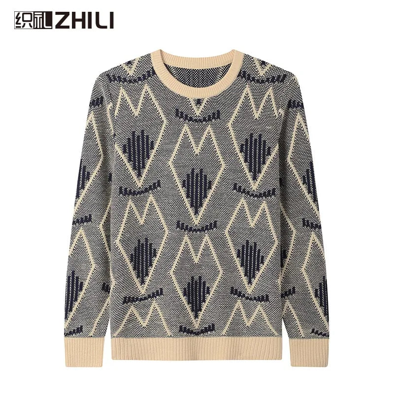 Men's Casual Crewneck Cable Knit Thermal Pullover Sweater - Sales Savvy Shop