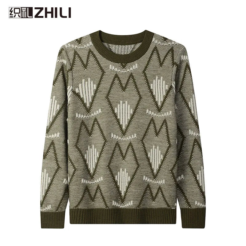 Men's Casual Crewneck Cable Knit Thermal Pullover Sweater - Sales Savvy Shop