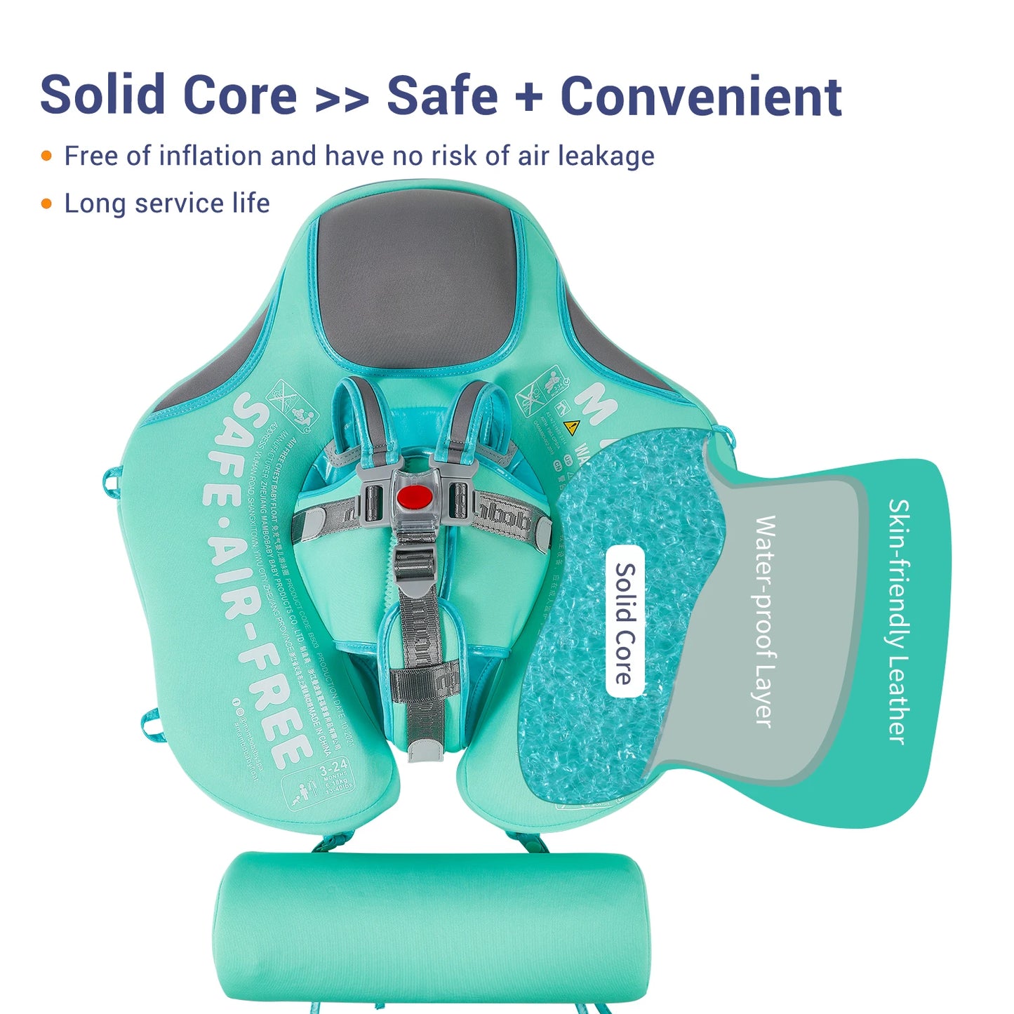 Mambobaby Baby Float with Sunshade Canopy and Crotch Strap Inflatable Free Safe Core Swimming Pool Accessory - Sales Savvy Shop