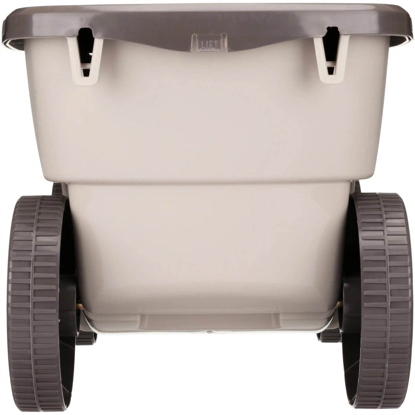 Outdoor Rolling Garden Scooter with Wheels and Pull Strap Light Taupe 14.5 Inches D x 24.25 Inches H x 13.5 Inches W - Sales Savvy Shop