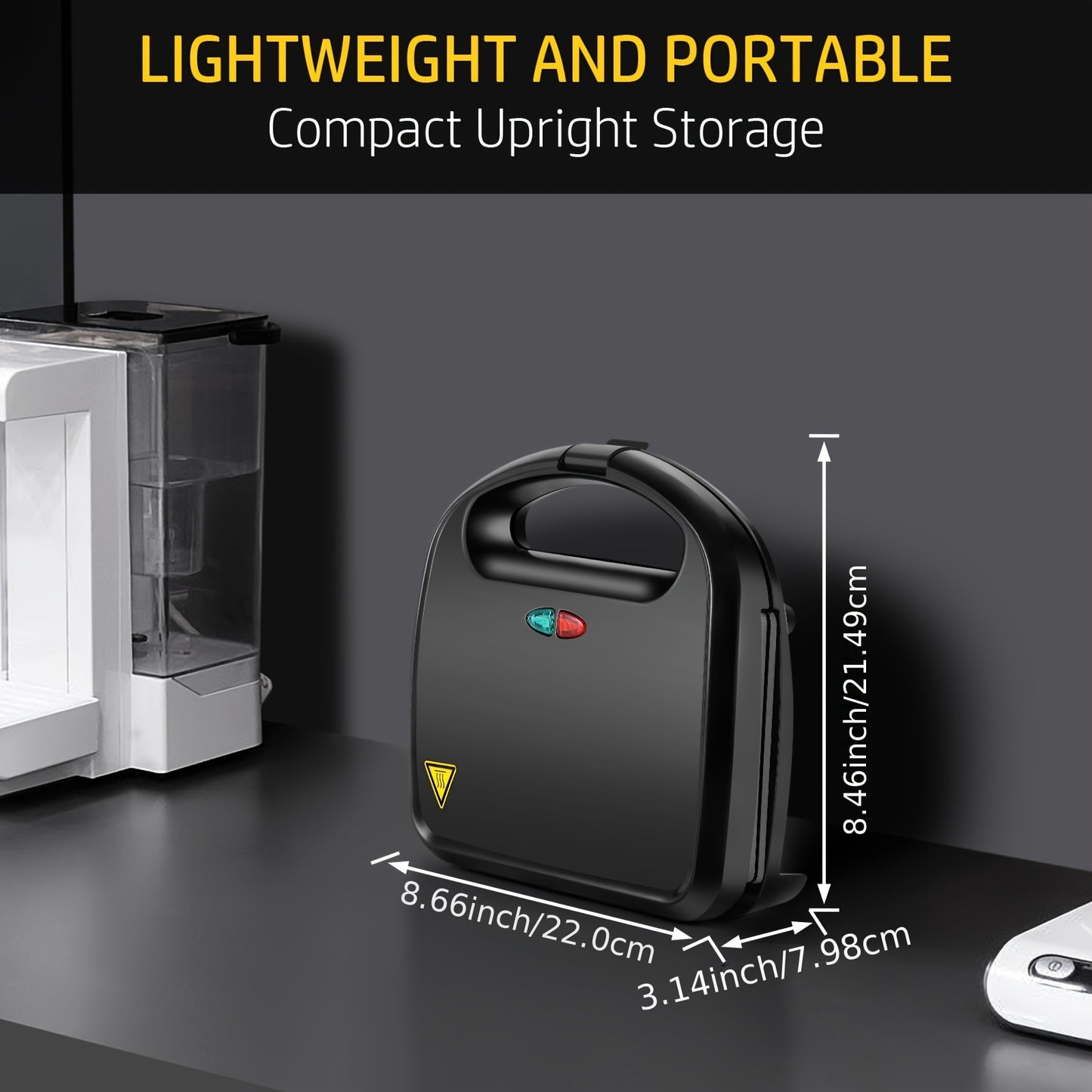 Non Stick Multifunctional Sandwich Maker And Panini Press Easy To Use And Clean With LED Indicator Lights And Cool Touch Handle Black - Sales Savvy Shop