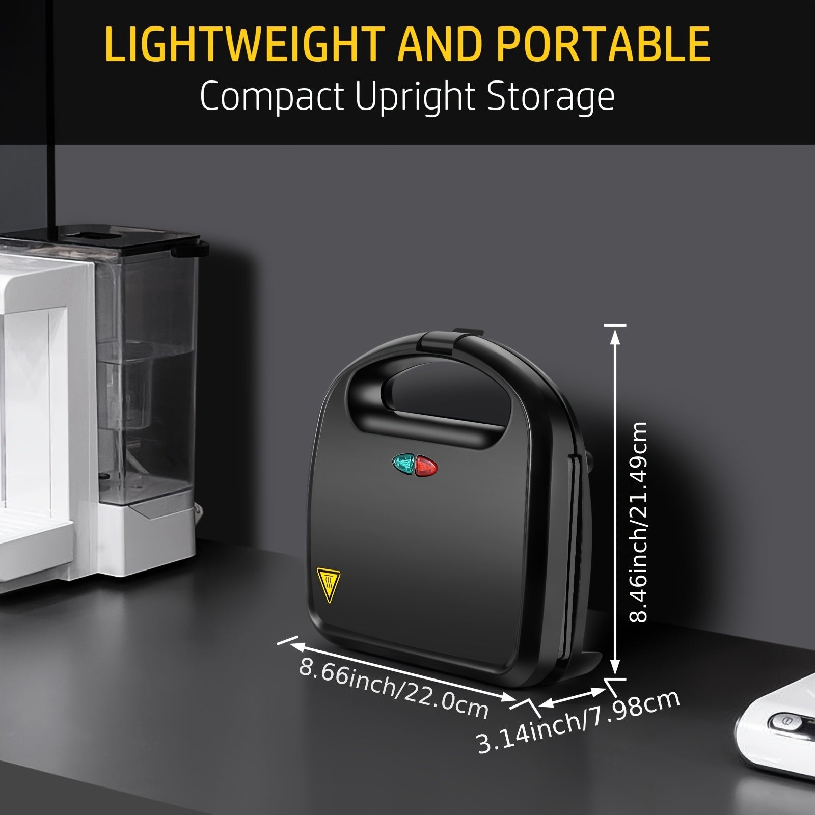 Non Stick Multifunctional Sandwich Maker And Panini Press Easy To Use And Clean With LED Indicator Lights And Cool Touch Handle Black - Sales Savvy Shop