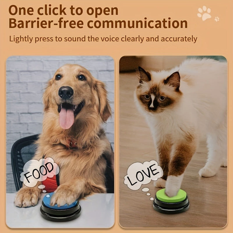Enhanced Smart Dog Talking Button Quick Response Buzzer for Effective Training Ideal Pet Interaction Artifact Without Battery - Sales Savvy Shop