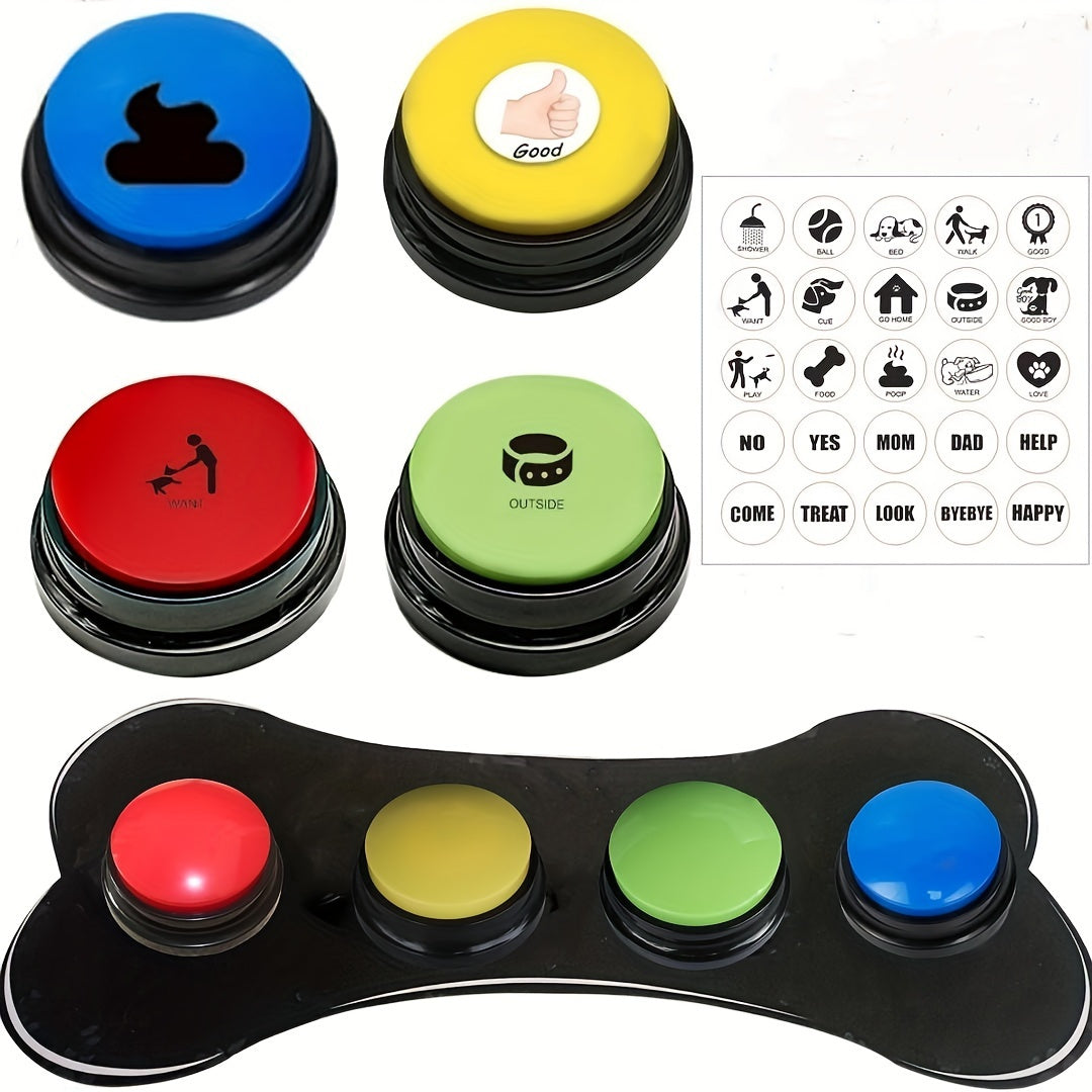 Enhanced Smart Dog Talking Button Quick Response Buzzer for Effective Training Ideal Pet Interaction Artifact Without Battery - Sales Savvy Shop