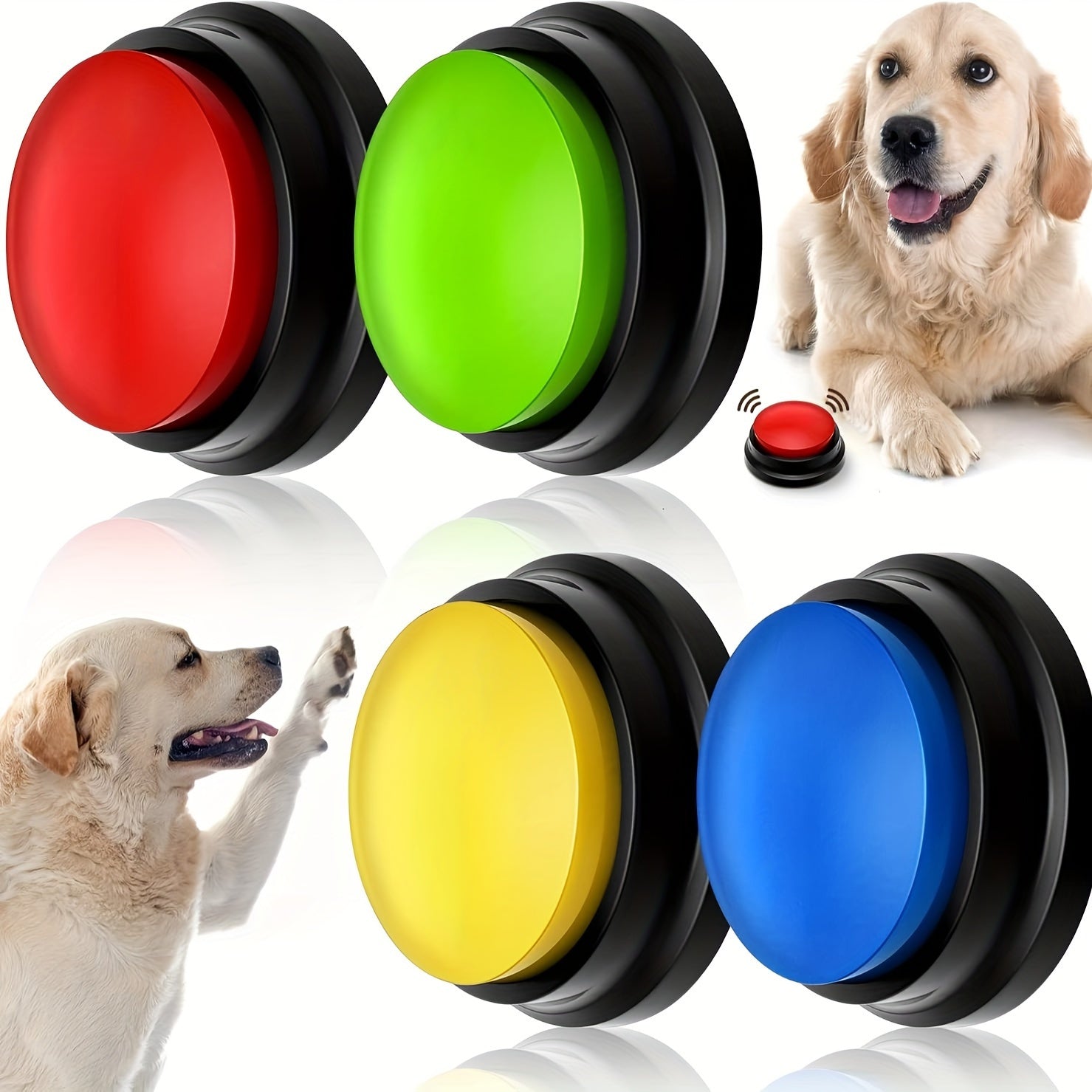 Enhanced Smart Dog Talking Button Quick Response Buzzer for Effective Training Ideal Pet Interaction Artifact Without Battery - Sales Savvy Shop