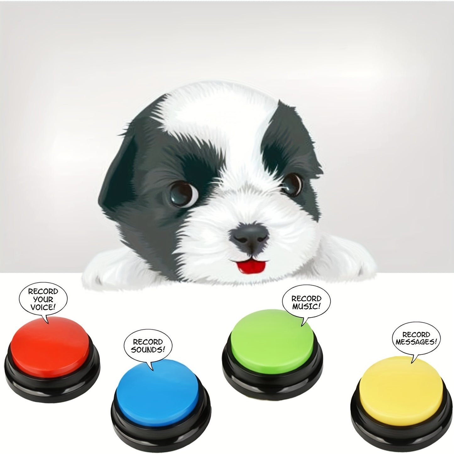 Enhanced Smart Dog Talking Button Quick Response Buzzer for Effective Training Ideal Pet Interaction Artifact Without Battery - Sales Savvy Shop