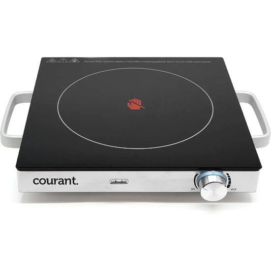 Electric Single Infrared Burner Ceramic Glass Hot Plate Cooktop 1500W Stainless Steel Portable Cooking Solution