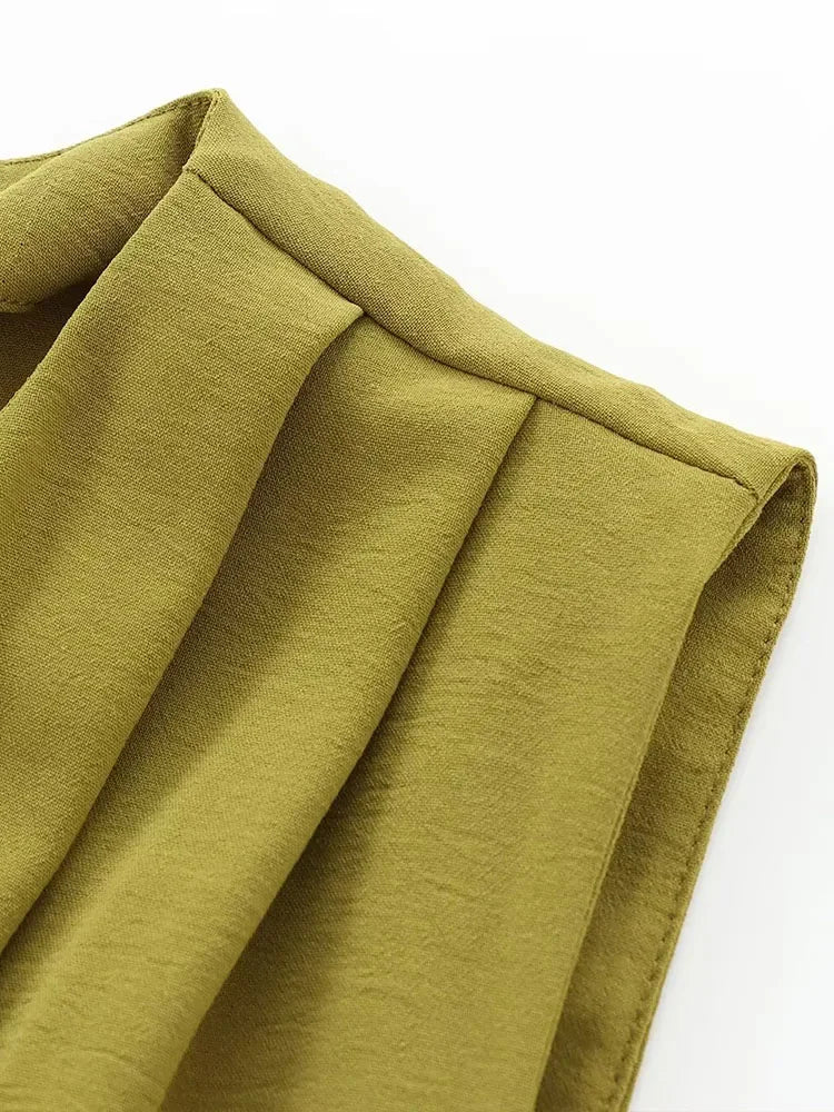 Women's 2025 Autumn Winter Sleeveless Long Dress Buckle - Sales Savvy Shop