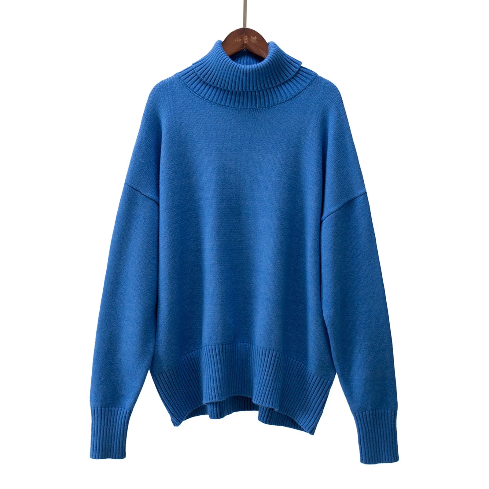 Women Solid Color Loose Knit Sweater Long Sleeve Top - Sales Savvy Shop