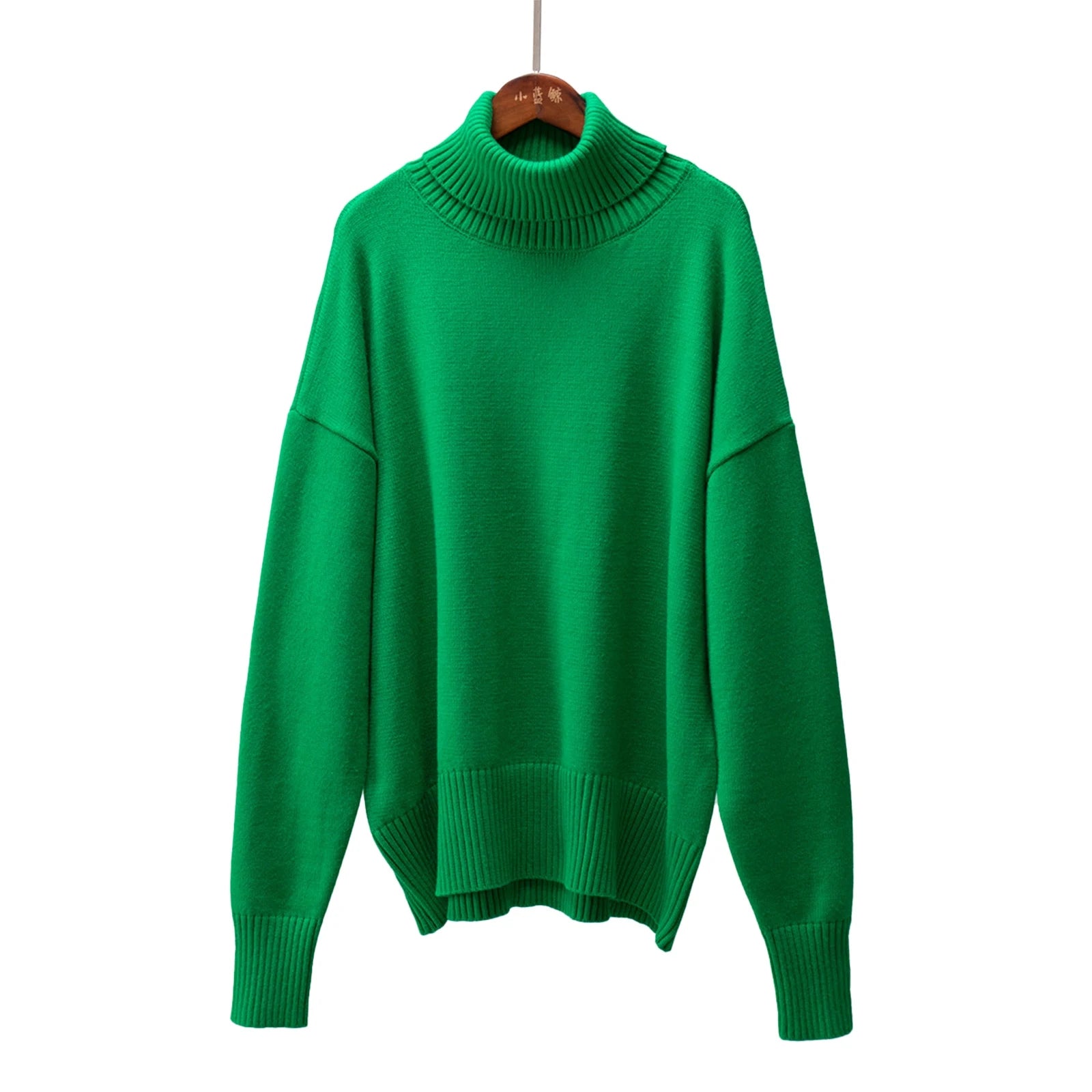 Women Solid Color Loose Knit Sweater Long Sleeve Top - Sales Savvy Shop