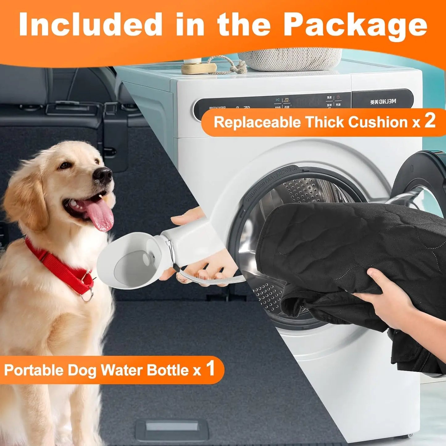 Waterproof Pet Travel Accessories Foldable Dog Car Seat Safety Hammock Trunk Mat Rear Seat Protector - Sales Savvy Shop