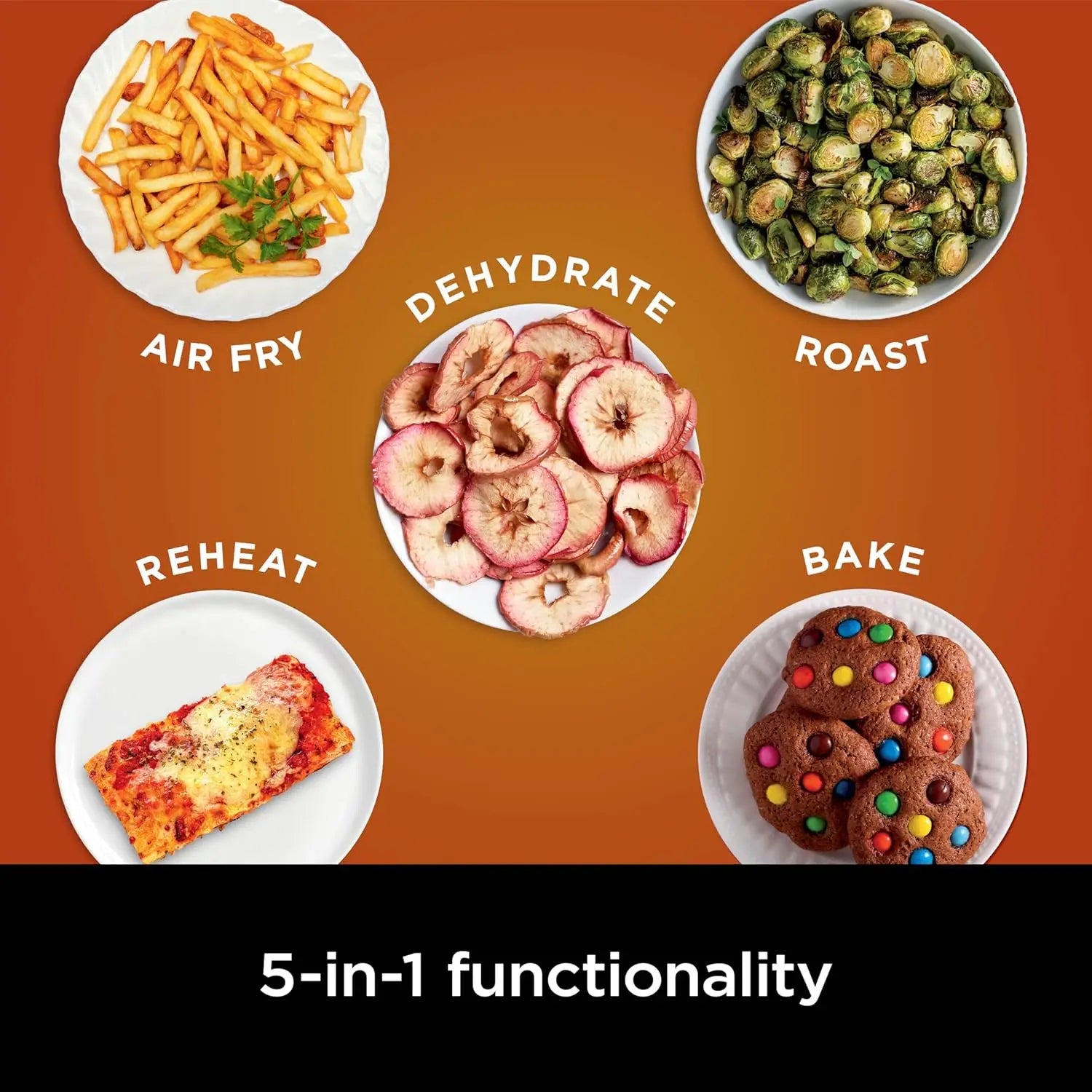 Air Fryer Pro 5-in-1 with 5 QT Capacity for Air Frying Baking Roasting Reheating and Dehydrating with Air Crisp Technology and Nonstick Basket - Sales Savvy Shop