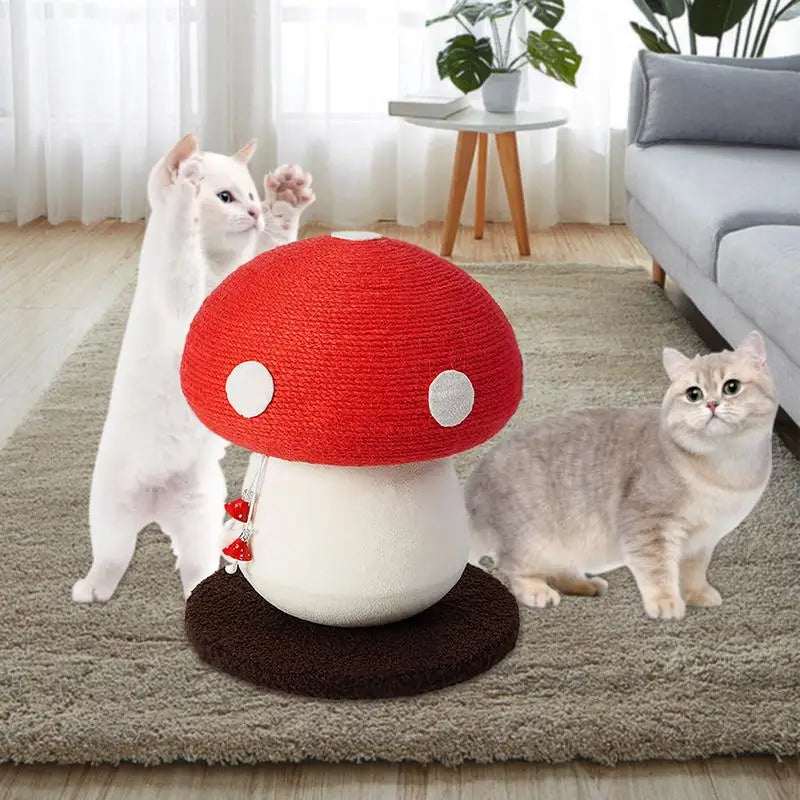 Cat Scratching Ball Toy Red Umbrella Mushroom Cat Climbing Frame Kitten Scratcher for Pet Furniture Supplies - Sales Savvy Shop