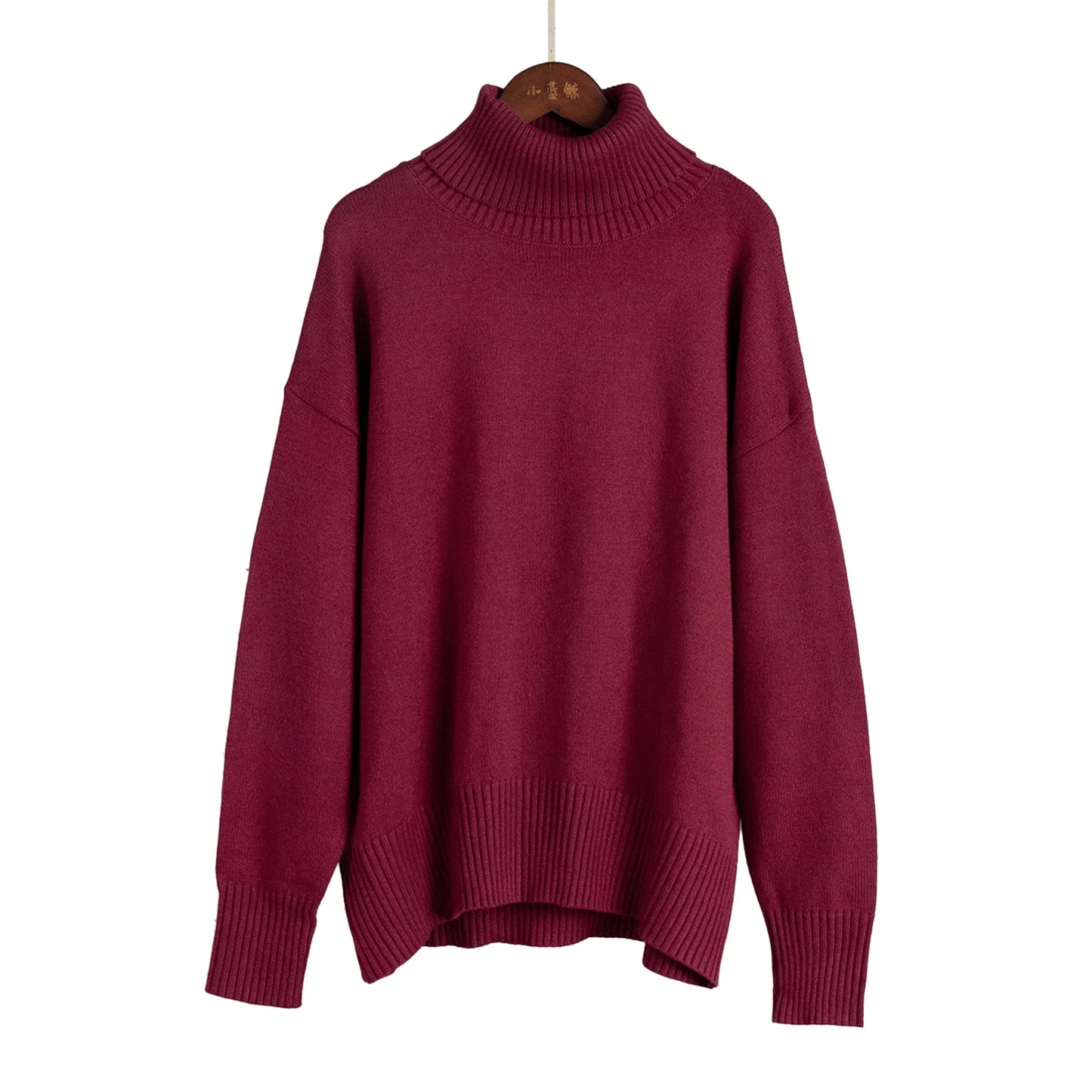 Women Solid Color Loose Knit Sweater Long Sleeve Top - Sales Savvy Shop