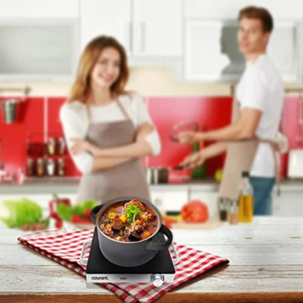 Electric Single Infrared Burner Ceramic Glass Hot Plate Cooktop 1500W Stainless Steel Portable Cooking Solution - Sales Savvy Shop