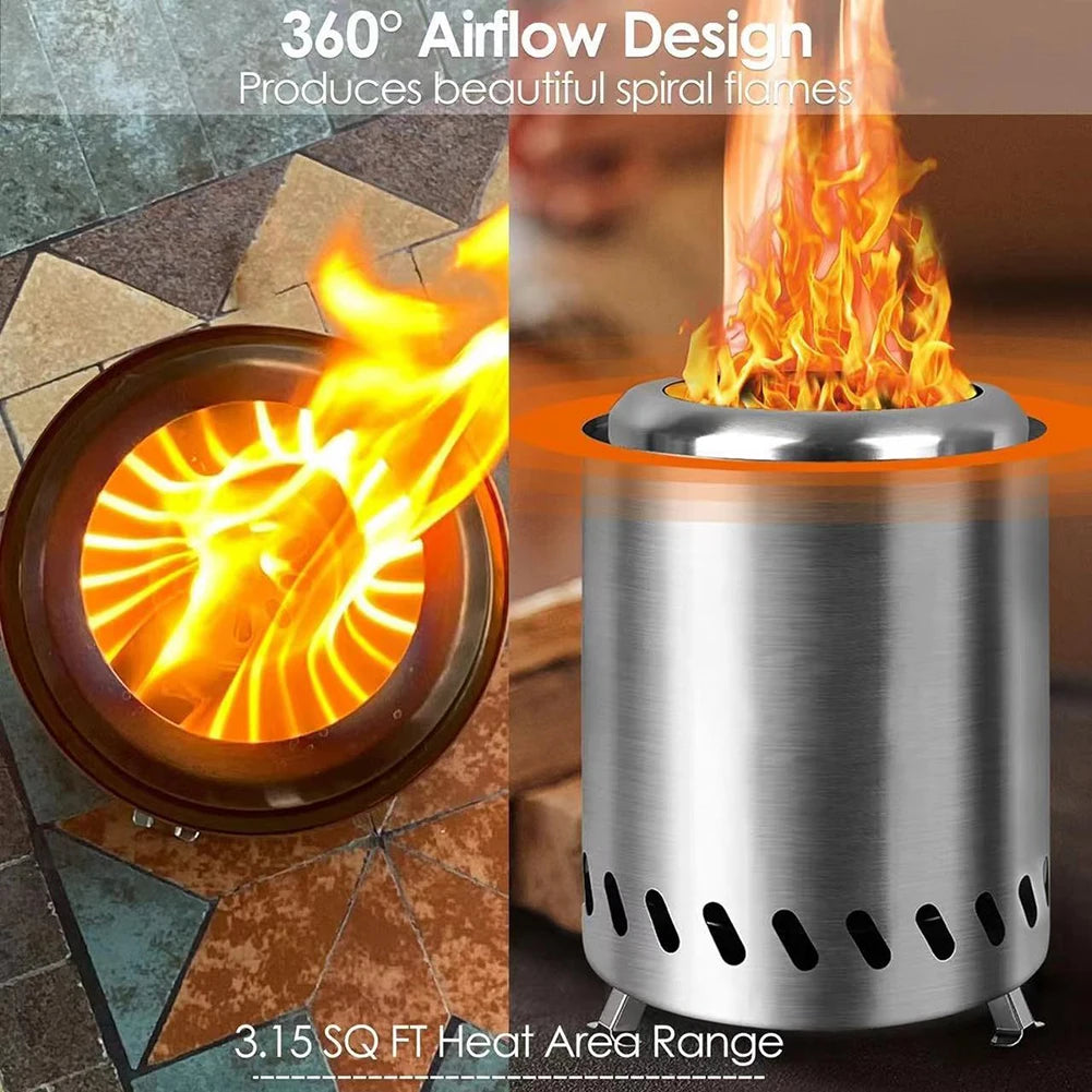Smokeless Tabletop Fire Pit Indoor Outdoor Portable Mini Fire Pit Wood Burning or Pellet Fueled Bonfire - Sales Savvy Shop