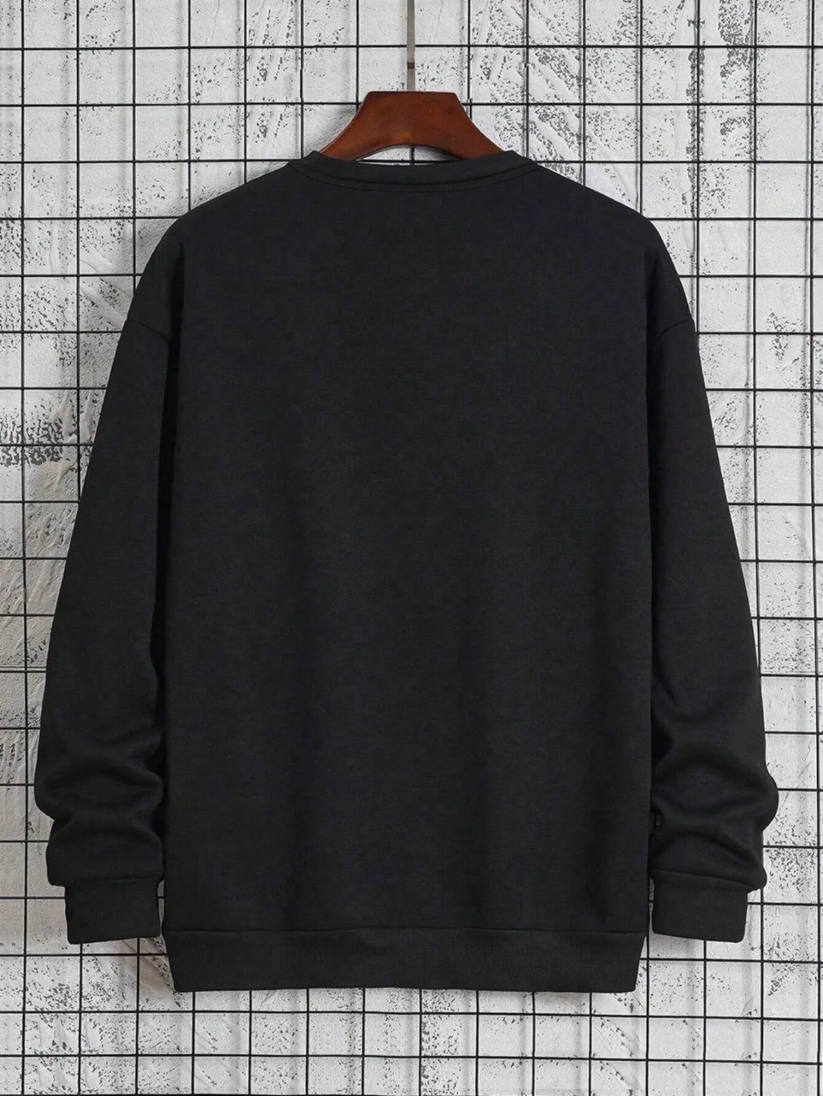 Mens Lined Sweatshirt Long Sleeve Letter Print Casual Style - Sales Savvy Shop