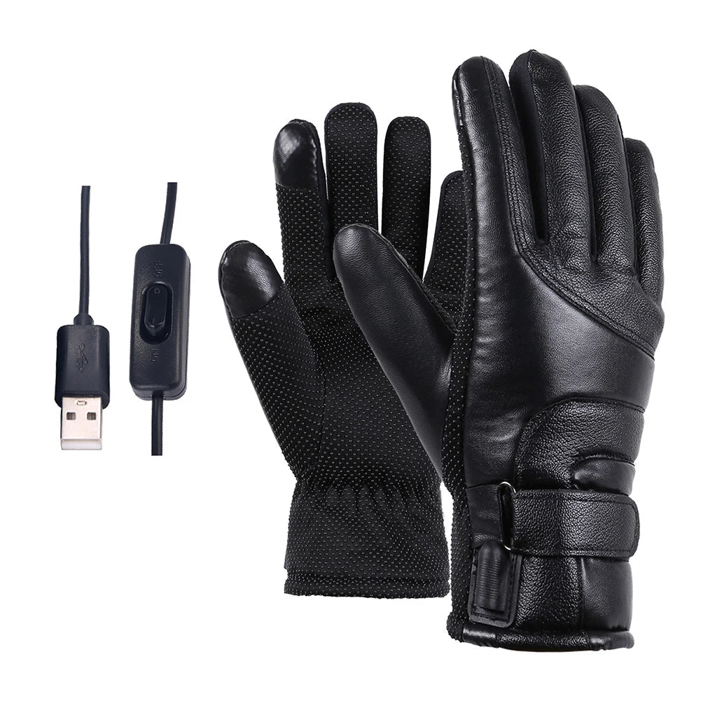 Electric Heated USB Gloves for Men Women Touchscreen Skiing - Sales Savvy Shop