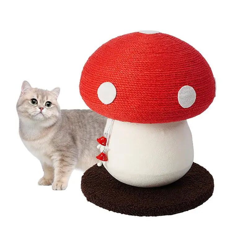 Cat Scratching Ball Toy Red Umbrella Mushroom Cat Climbing Frame Kitten Scratcher for Pet Furniture Supplies - Sales Savvy Shop