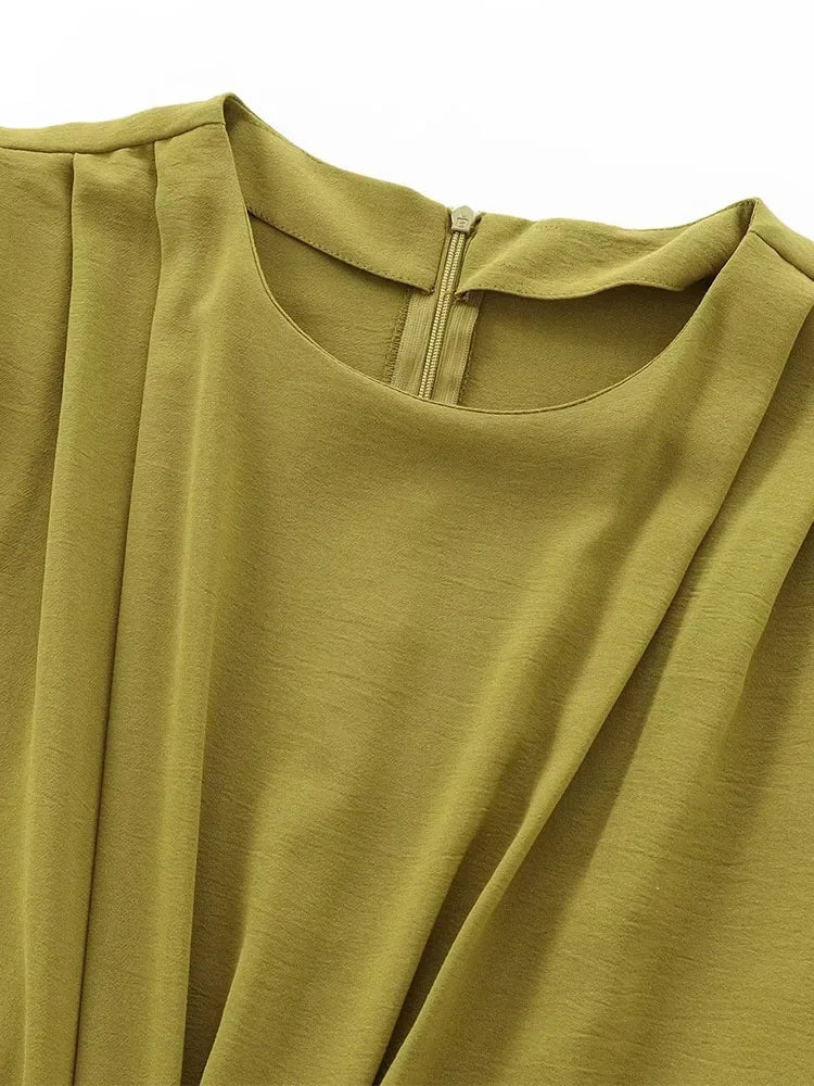 Women's 2025 Autumn Winter Sleeveless Long Dress Buckle - Sales Savvy Shop