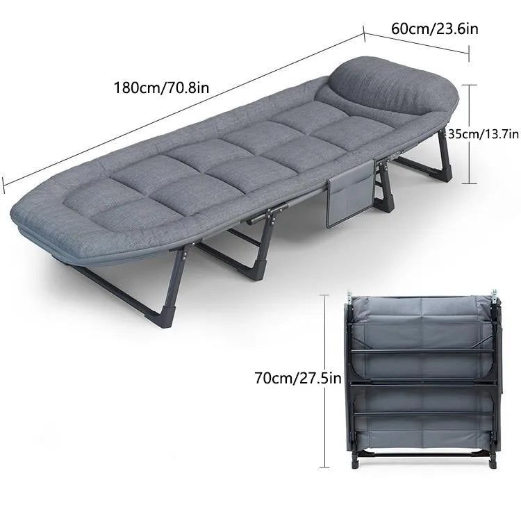 Niceway 6 Adjustable Positions Camping Cot with Mattress and Pillow for Adults 550 Pounds Heavy Duty Sleeping Cot Outdoor Folding Bed - Sales Savvy Shop