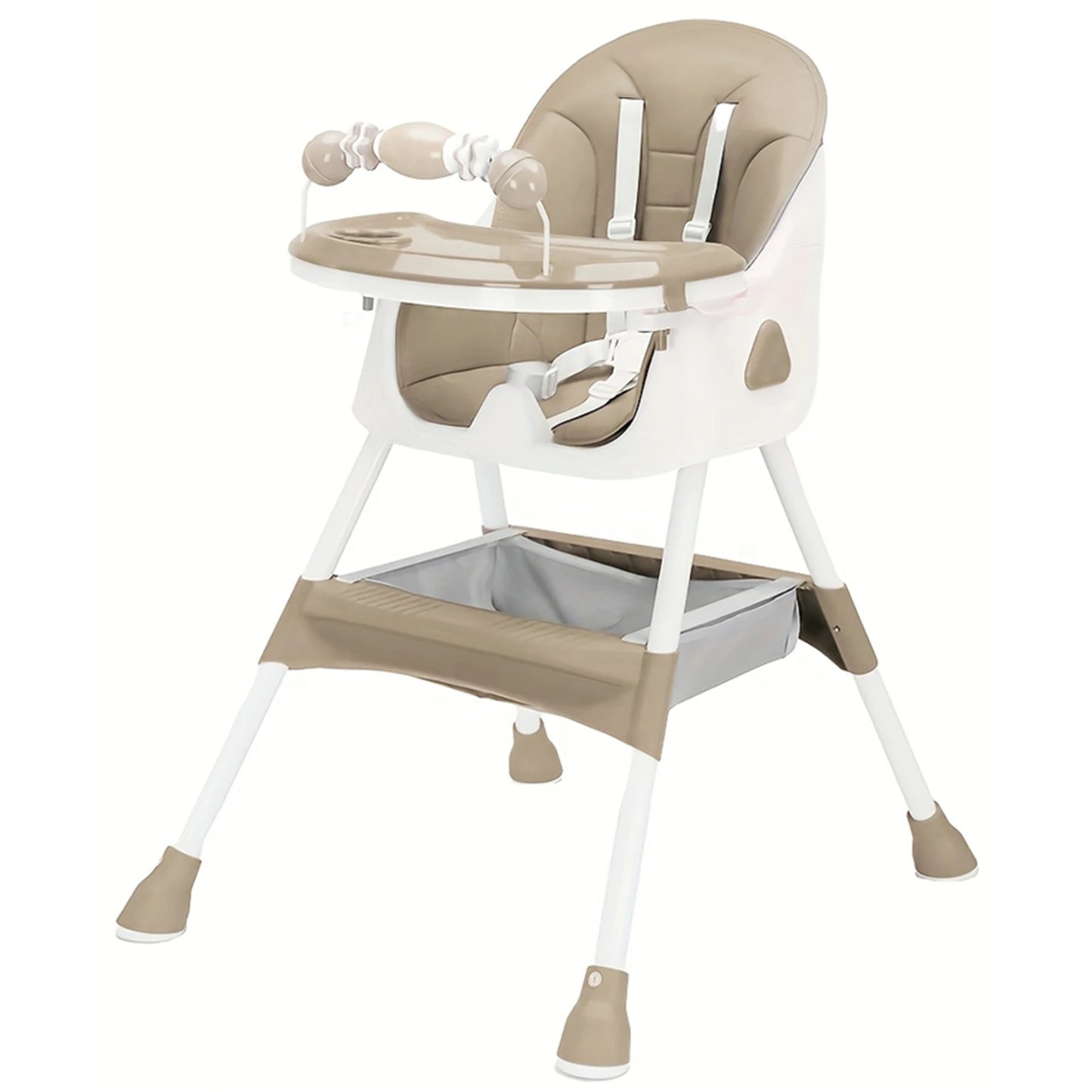 Ubravoo Foldable Baby High Chair for 6 Months and Up with Large Antislip Pad and Toy Rack Easy to Clean Feeding E500 - Sales Savvy Shop