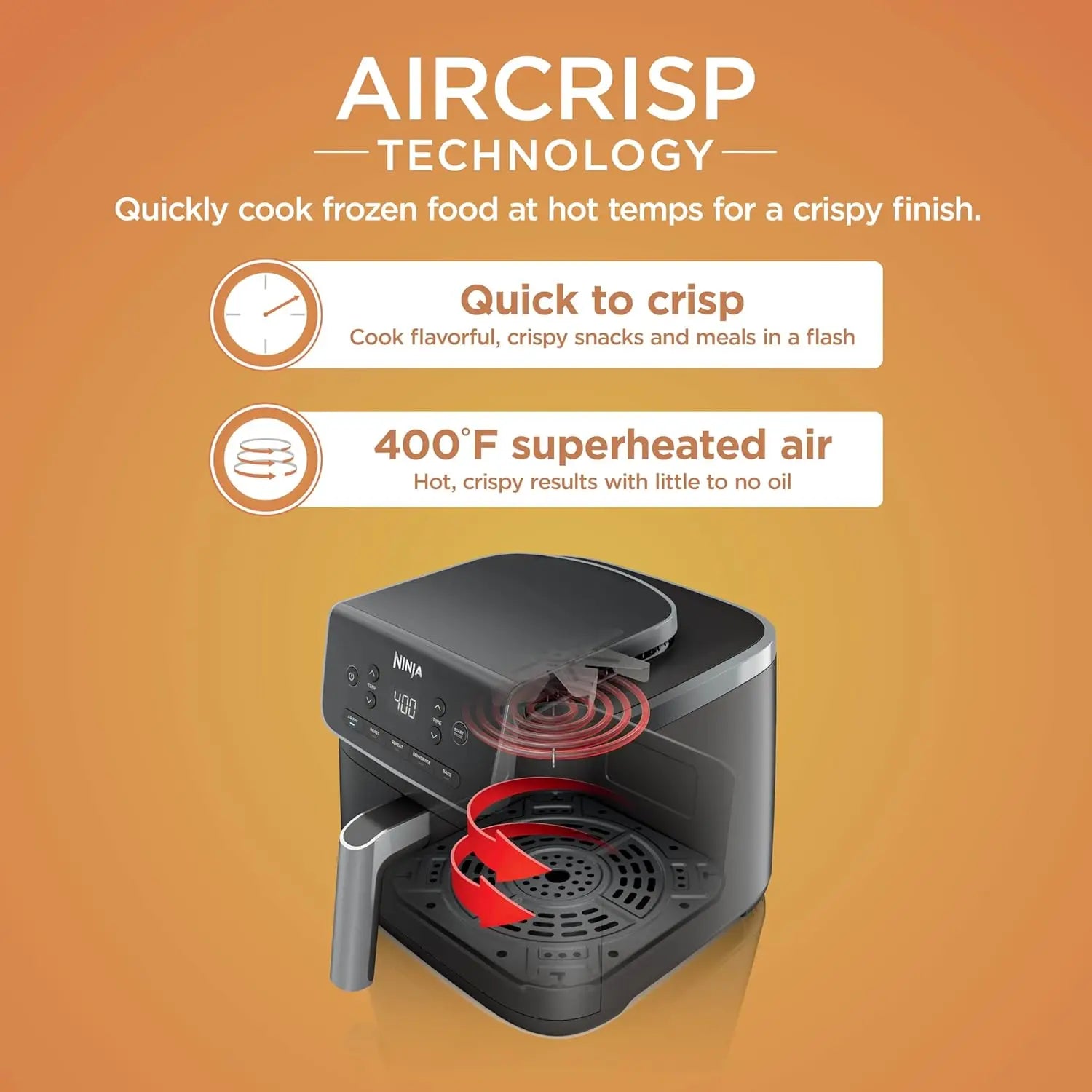Air Fryer Pro 5-in-1 with 5 QT Capacity for Air Frying Baking Roasting Reheating and Dehydrating with Air Crisp Technology and Nonstick Basket - Sales Savvy Shop