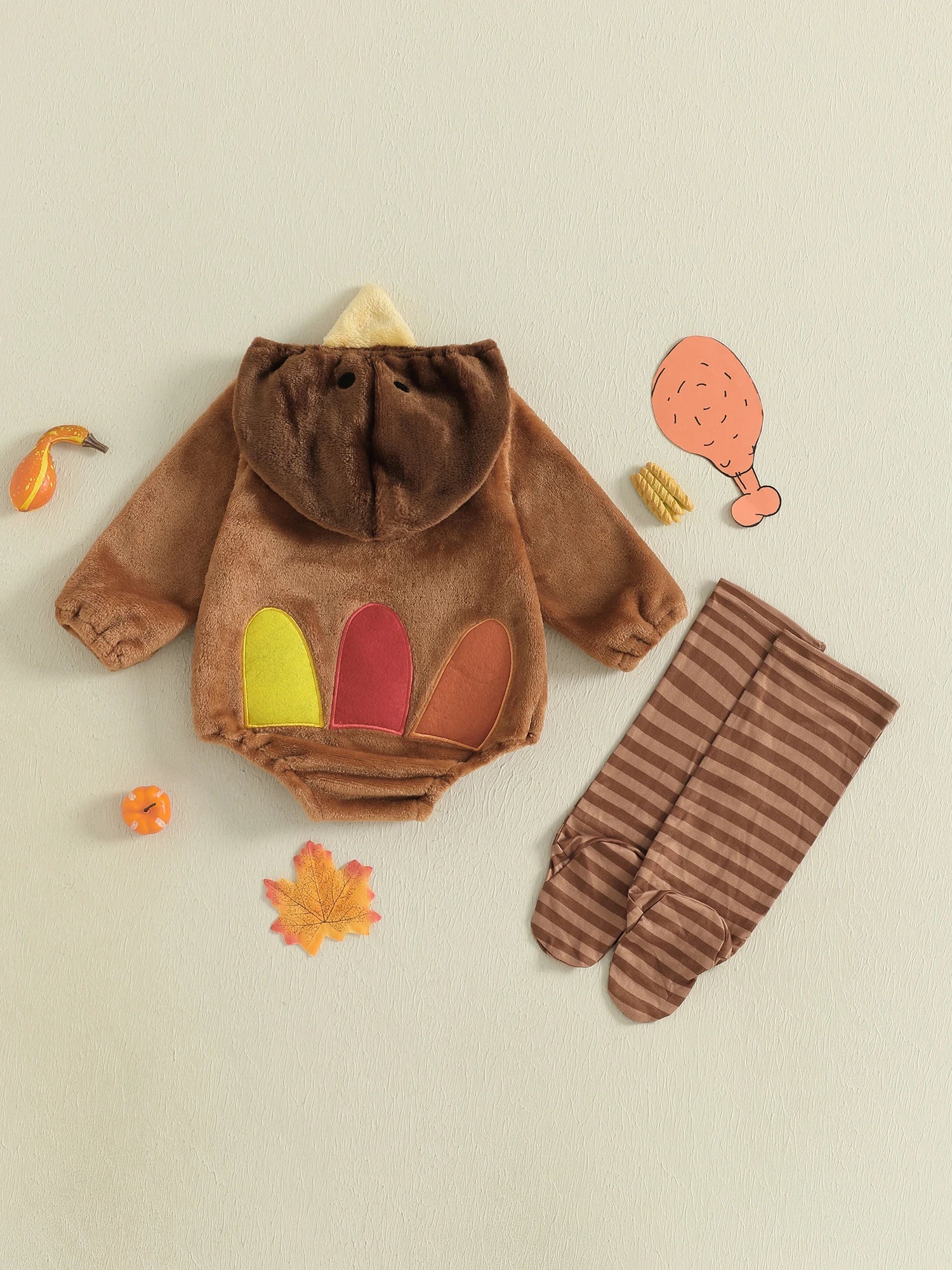 Adorable Infant Chicken Outfit Hooded Romper With Leggings - Sales Savvy Shop