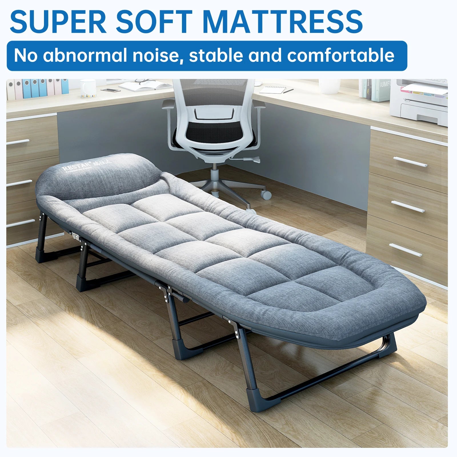 Niceway 6 Adjustable Positions Camping Cot with Mattress and Pillow for Adults 550 Pounds Heavy Duty Sleeping Cot Outdoor Folding Bed - Sales Savvy Shop