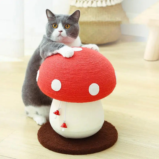 Cat Scratching Ball Toy Red Umbrella Mushroom Cat Climbing Frame Kitten Scratcher for Pet Furniture Supplies