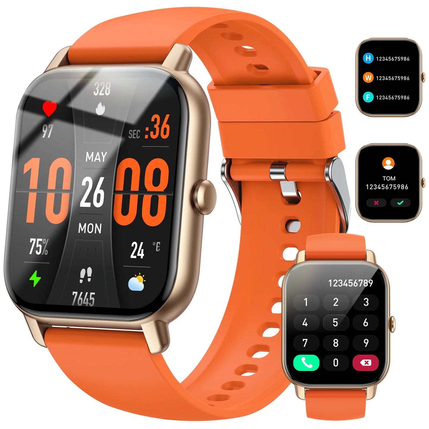 Nerunsa Smart Watch 1.85 Inch IP68 Waterproof Fitness Tracker with 110 Plus Sport Modes Heart Rate and Sleep Monitor - Sales Savvy Shop