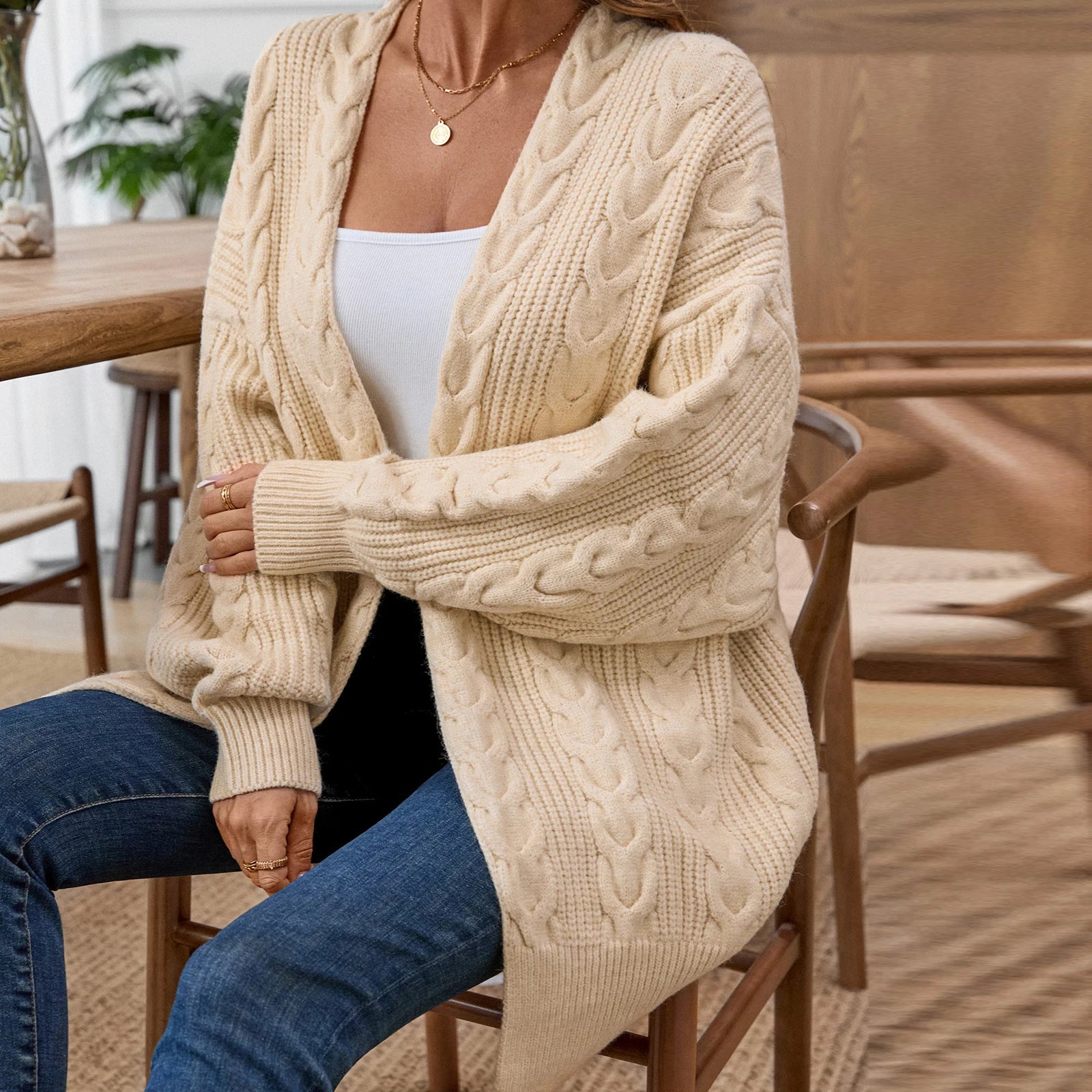 Casual Minimalist Knit Cardigan Outerwear for Women - Sales Savvy Shop
