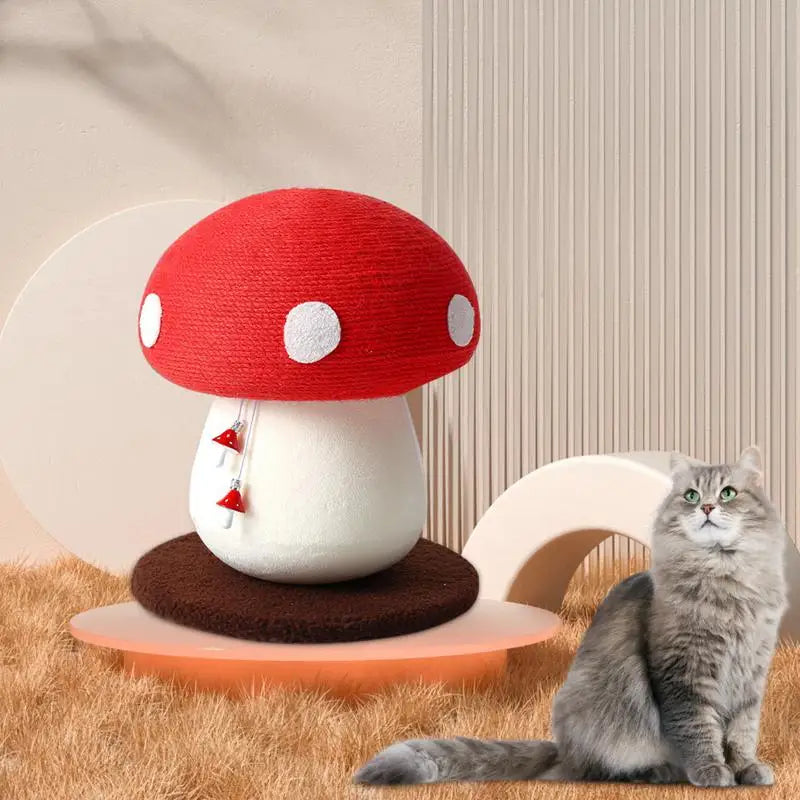 Cat Scratching Ball Toy Red Umbrella Mushroom Cat Climbing Frame Kitten Scratcher for Pet Furniture Supplies - Sales Savvy Shop