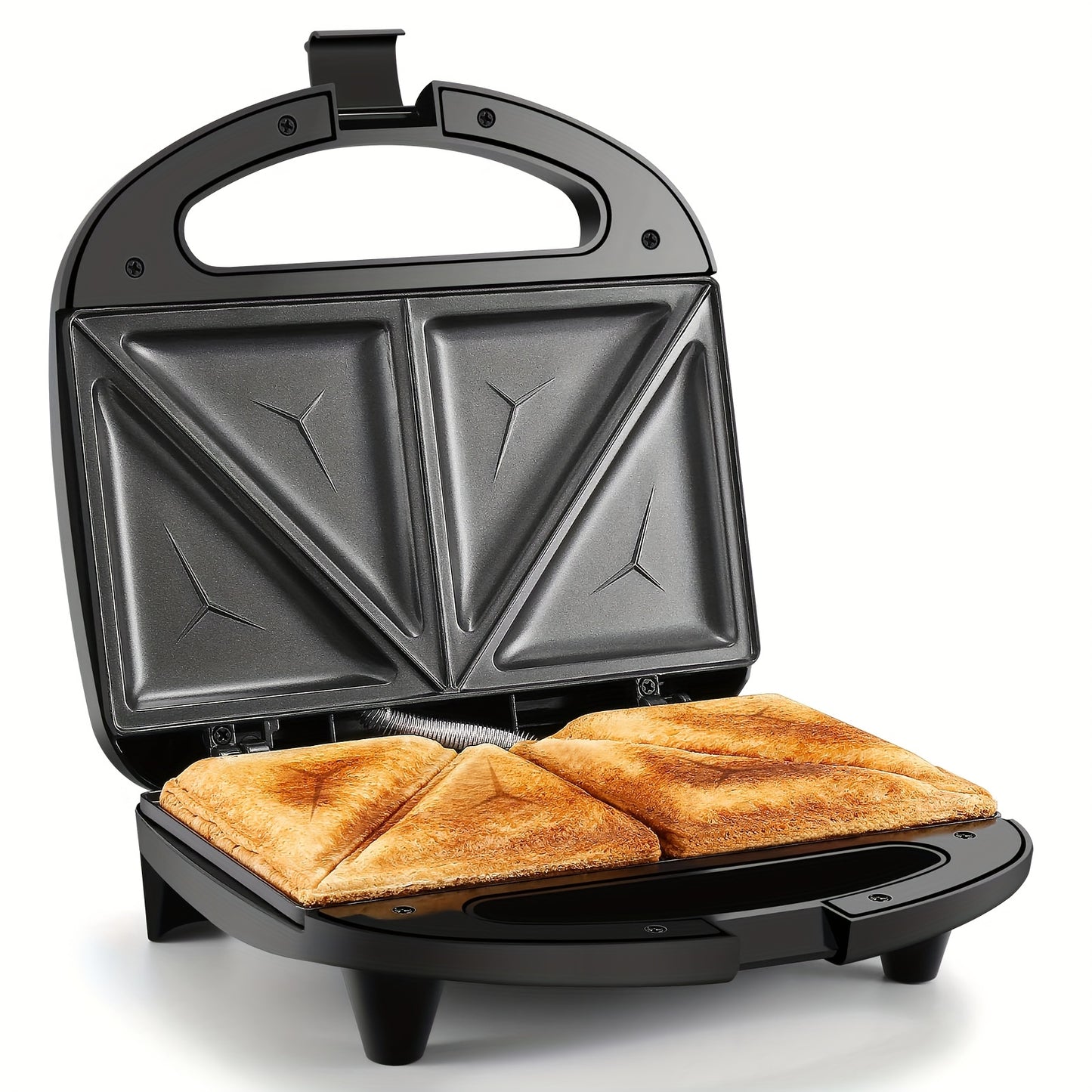 Non Stick Multifunctional Sandwich Maker And Panini Press Easy To Use And Clean With LED Indicator Lights And Cool Touch Handle Black - Sales Savvy Shop