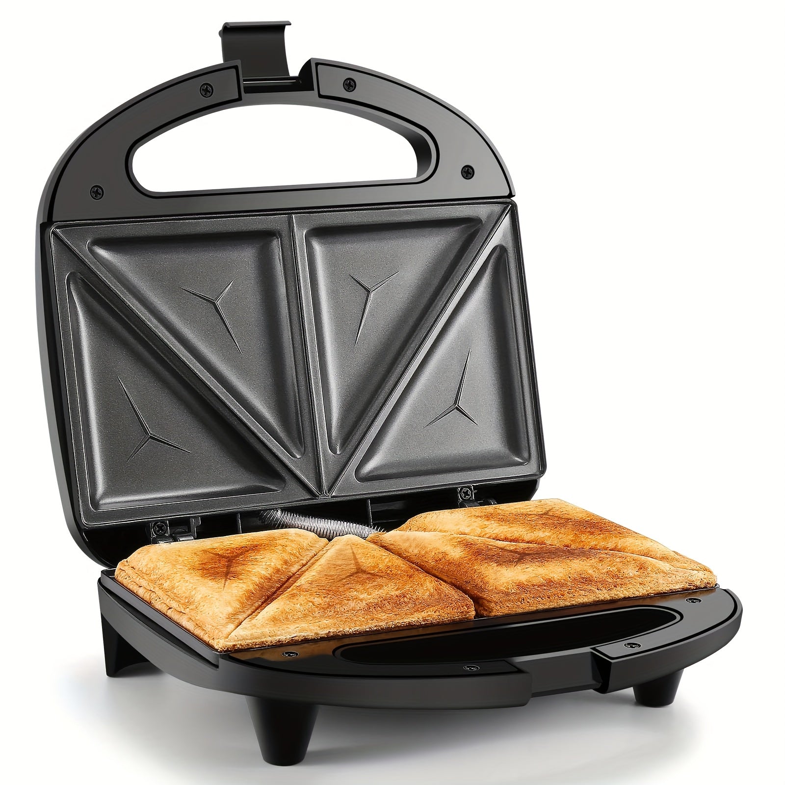 Non Stick Multifunctional Sandwich Maker And Panini Press Easy To Use And Clean With LED Indicator Lights And Cool Touch Handle Black - Sales Savvy Shop