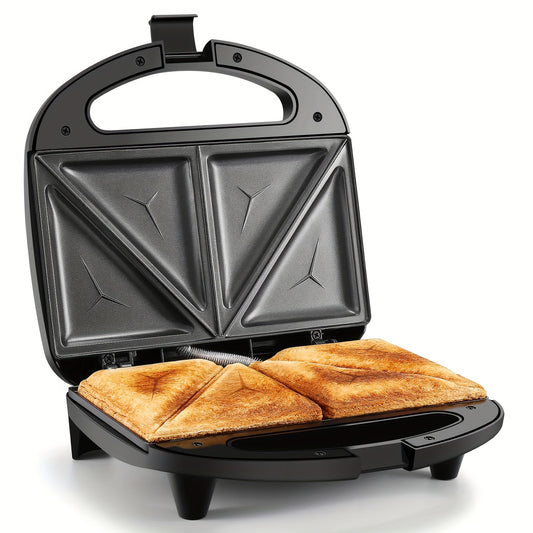 Non Stick Multifunctional Sandwich Maker And Panini Press Easy To Use And Clean With LED Indicator Lights And Cool Touch Handle Black